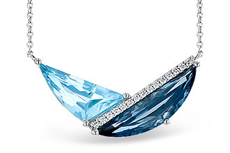 A327-94061: NECK 4.66 BLUE TOPAZ 4.75 TGW (18")