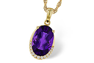 B329-81279: NECKLACE 2.70 AMETHYST 2.76 TGW (12x8MM OV)