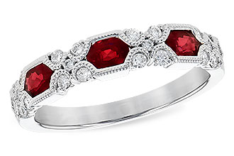 C327-94925: LDS WED RG .74 RUBY 1.00 TGW (4x3MM RUBY)