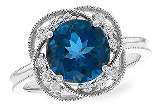 C328-84988: LDS RG 2.90 LONDON BLUE TOPAZ 3.05 TGW (9MM LBT)