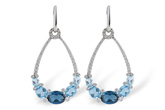 D243-39497: EARR 3.75 BLUE TOPAZ 4.17 TGW