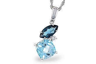 D329-76734: NECKLACE 2.37 TW BLUE TOPAZ 2.40 TGW