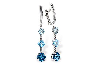 E329-74070: EARRINGS 2.41 TW BLUE TOPAZ 2.45 TGW