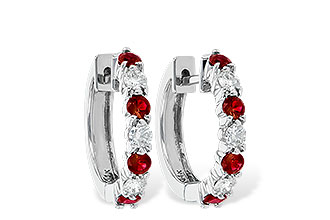 F056-12206: EARRINGS .64 RUBY 1.05 TGW