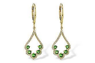 F245-18588: EARR .64 GREEN GARNET .98 TGW