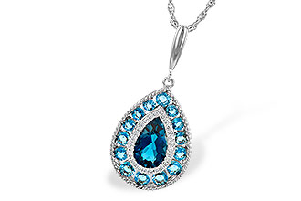 F245-22252: NECK 2.55 TW BLUE TOPAZ 2.65 TGW