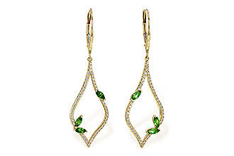 F245-24079: EARR .42 GREEN GARNET .77 TGW