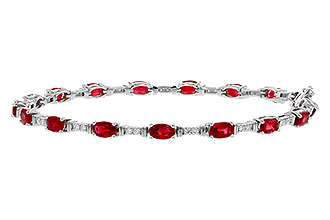 F329-74997: BRACELET 4.65 RUBY 4.97 TGW (7")