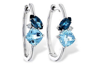 F329-76734: EARRINGS 1.82 TW BLUE TOPAZ 1.86 TGW