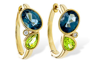 F329-81334: EARRINGS 2.97 SEMI-PREC (PER,LBT) 3.00 TGW