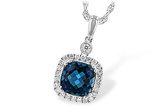 G244-28552: NECK 1.63 LONDON BLUE TOPAZ 1.80 TGW (7MM LBT)