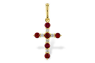 G329-74970: PENDANT .34 TW RUBY .42 TGW