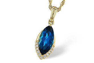 G329-80452: NECK 2.14 LONDON BLUE TOPAZ 2.20 TGW (12x6MM MQ)
