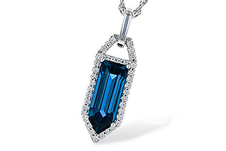 H327-93097: NECK 2.95 LONDON BLUE TOPAZ 3.12 TGW