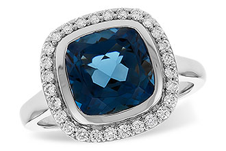 H328-88579: LDS RG 3.85 LONDON BLUE TOPAZ 4.15 TGW (9MM LBT)