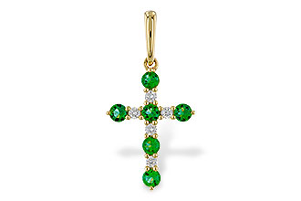 H329-74961: PENDANT .27 TW EMERALD .35 TGW