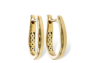 H329-78615: GOLD EARRINGS (15MM)