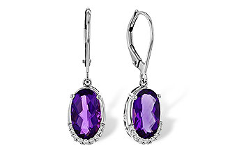 H329-80452: EARRINGS 2.70 TW AMETHYST 2.78 TGW (10x6MM OV)