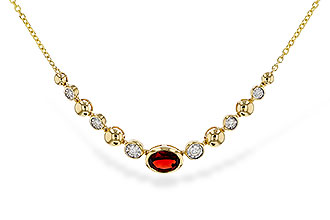 K329-80397: NECKLACE .88 GARNET 1.00 TGW (17")