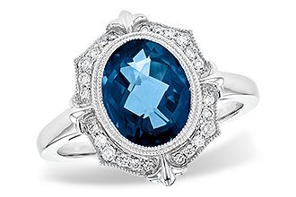 L245-25833: LDS RG 3.00 LONDON BLUE TOPAZ 3.16 TGW